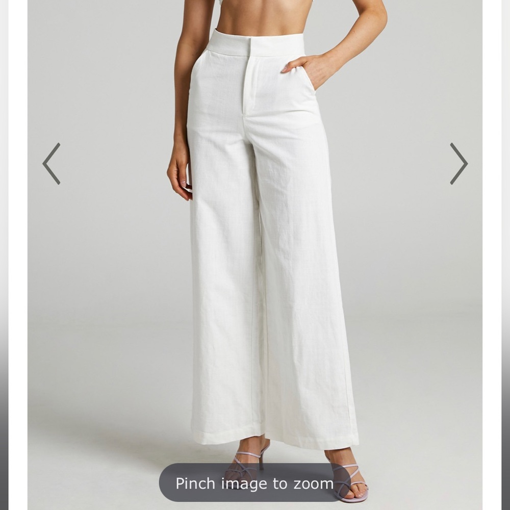 KINGSTON TWIST FRONT TWILL -WHITE TROUSERS